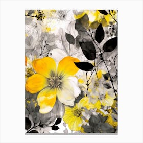 Yellow Flowers nature 1 Canvas Print