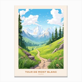 Tour De Mont Blanc France 4 Hike Poster Canvas Print