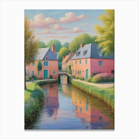 Village Canal Canvas Print