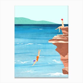 Sea Swimmers Art Print Canvas Print