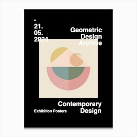 Geometric Design Archive Poster 14 Canvas Print