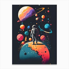 Astronaut In Space Canvas Print