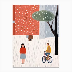 Tokyo Scene, Tiny People And Illustration 1 Canvas Print