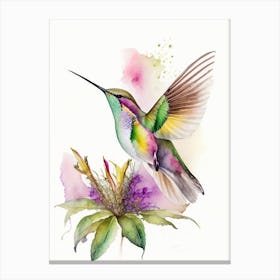 Costa S Hummingbird Cute Neon 1 Canvas Print