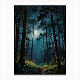 Night In The Forest 14 Canvas Print