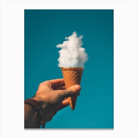 Ice Cream Cloud Surreal Canvas Print