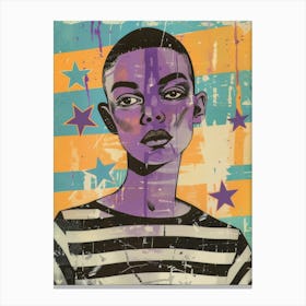 'Purple Girl' Canvas Print