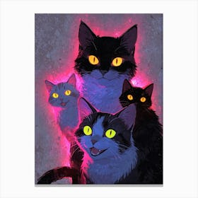 Three Cats Canvas Print