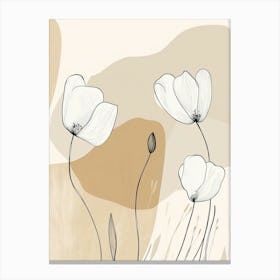 White Poppies Canvas Print