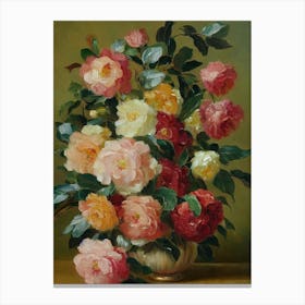 Camellia Painting 1 Flower Canvas Print