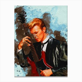 Smudge Of Portrait David Bowie Canvas Print
