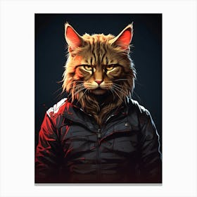 Samurai Cat Canvas Print