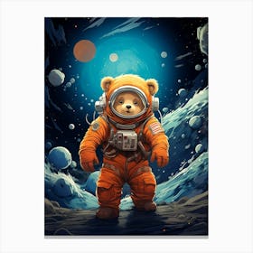 Teddy Bear In Space 1 Canvas Print