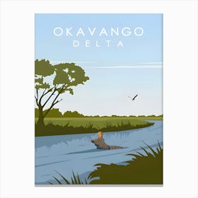 Okavango Print Botswana Wall Art Poster Canvas Print