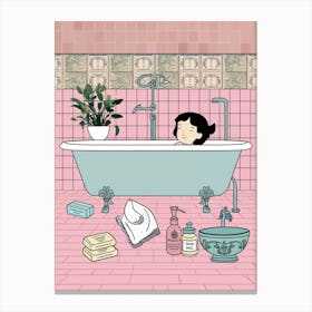 Bath Time Canvas Print