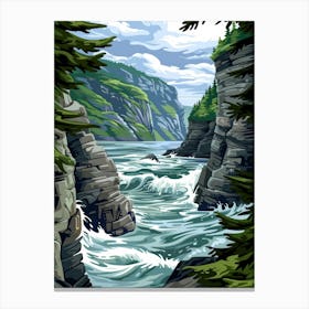 Cliffs And Waterfalls Canvas Print