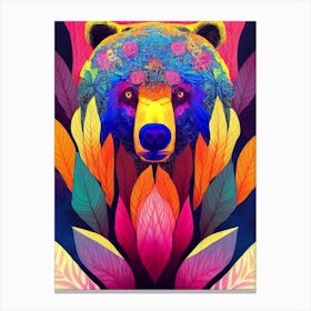 Colorful Bear Canvas Print
