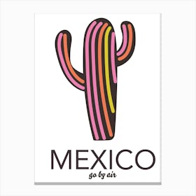 Mexico Go By Air Canvas Print
