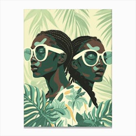 Two Women In Sunglasses 18 Canvas Print