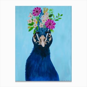Frida Kahlo Peacock Canvas Print