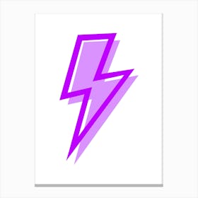 Purple Lightning Bolt Canvas Print