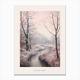 Dreamy Winter National Park Poster  The New Forest England 3 Canvas Print