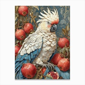 Default Cockatoo And Pomegranate Blue Walter Crane Art Print 0 Canvas Print