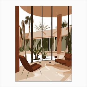 Cactus Living Room Canvas Print