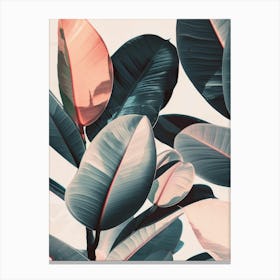 Abstract Tropical Leaves 1 Canvas Print