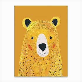 Yellow Grizzly Bear 4 Canvas Print