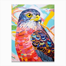 Colourful Bird Painting Eurasian Sparrowhawk 3 Canvas Print