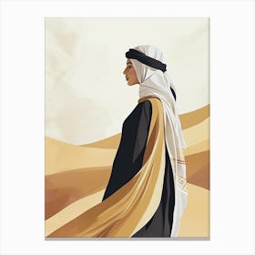 Arabic Woman In The Desert Canvas Print
