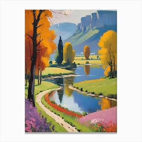 Riverside Scene Canvas Print