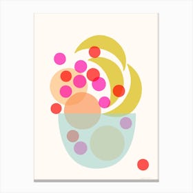 Abstract Fruit Bowl Canvas Print