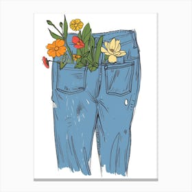 Garden Inspired Jeans Canvas Print