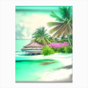 Maafushi Island Maldives Soft Colours Tropical Destination Canvas Print