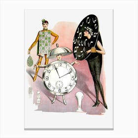 Clock Ladies Canvas Print