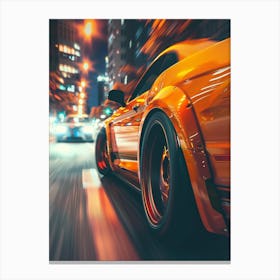 Ford Mustang At Night Canvas Print