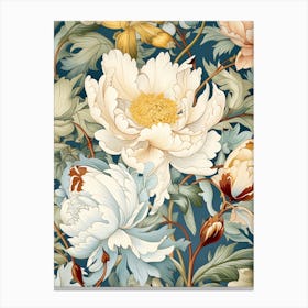 Peony Flower Wallpaper Canvas Print