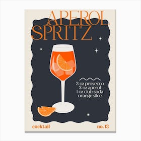 Aperol Spritz Cocktail Canvas Print