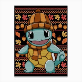 Fall Squirtle Sweater Canvas Print