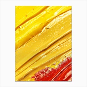 Close Up Of Red And Yellow Paint Canvas Print