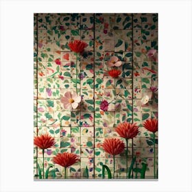 Default Flowers In Animation Like Walls 3 (4) Canvas Print