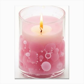Bubbles In A Glass Candle Canvas Print