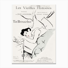 Les Vieilles Histoires Ta Bouche (1893), Henri de Toulouse-Lautrec Canvas Print