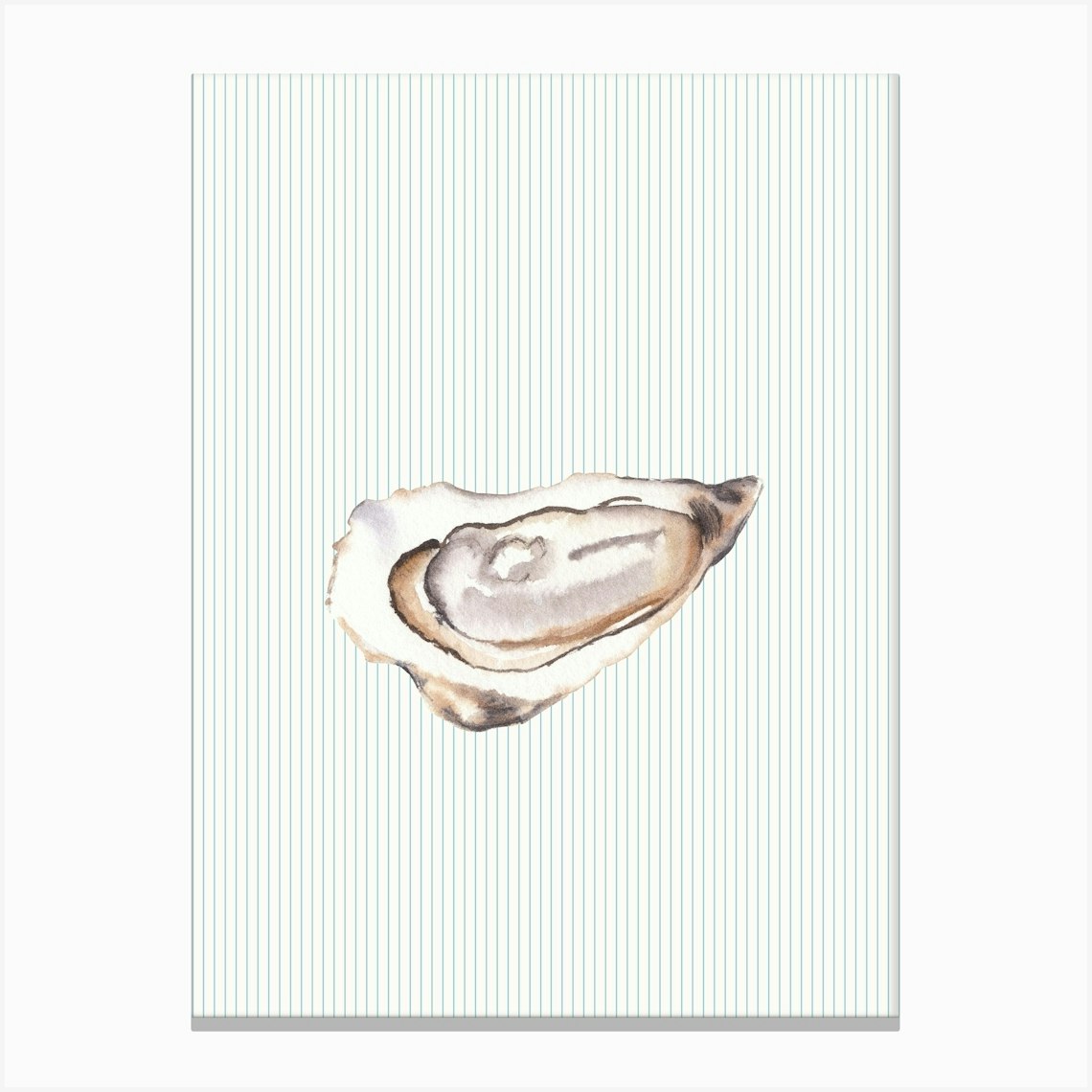 Oyster Striped Kitchen Poster Canvas Print by House of Saturn