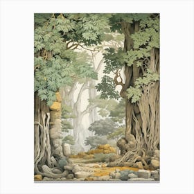 Vintage Jungle Botanical Illustration Ylang Ylang Tree 4 Canvas Print