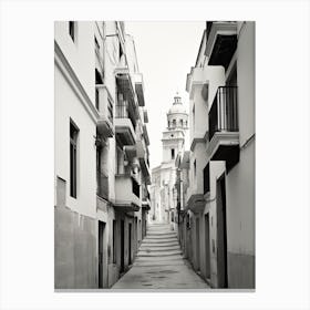 Cartagena, Spain, Black And White Photography 1 Canvas Print
