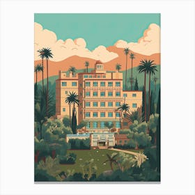 Los Angeles Usa Travel Illustration 3 Canvas Print