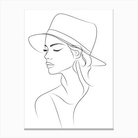 Woman In A Hat 2 Canvas Print